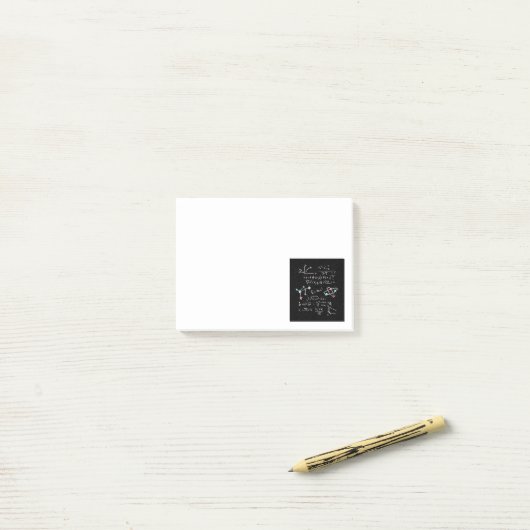 Post-it® Physique Math Formule Enseignant Atomes et Mol (Sur un bureau)