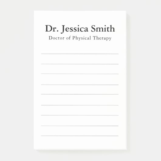 Post-it® Physique Thérapiste DPT Customisé Simple Classic (Devant)