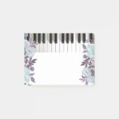 Post-it® piano à fleurs bleues (Devant)