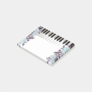 Post-it® piano à fleurs bleues