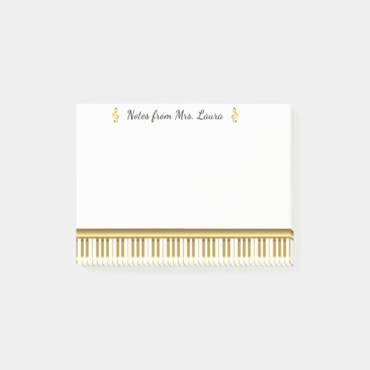 Post-it® Piano-clavier Gold Instrument de musique pour pian (Devant)