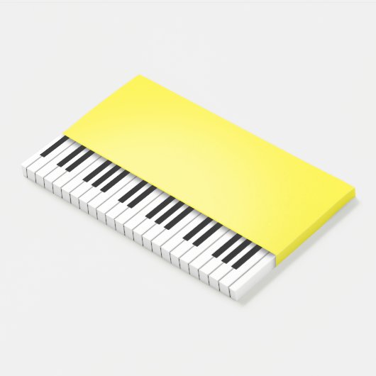 Post-it® Piano Clavier Musique Jaune joyeuse (Incliné)