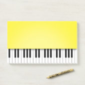 Post-it® Piano Clavier Musique Jaune joyeuse (Sur un bureau)