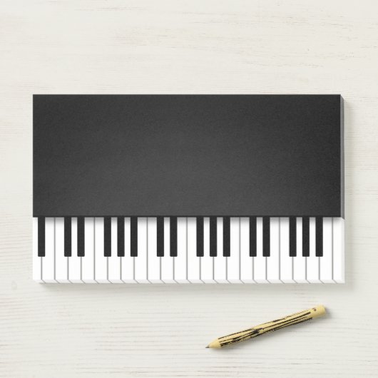 Post-it® Piano Keyboard Fun Black Music Notes (Sur un bureau)