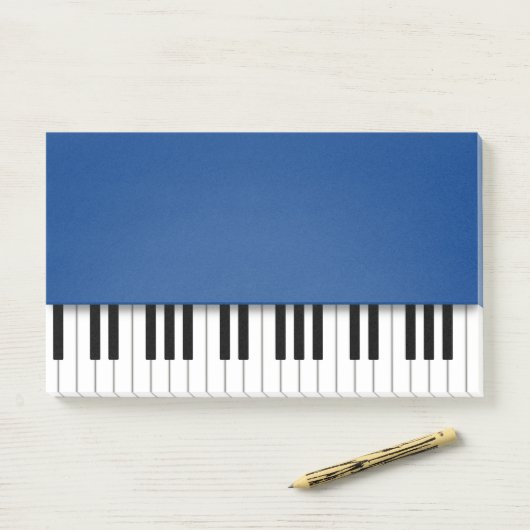 Post-it® Piano Keyboard Fun Blue Music (Sur un bureau)