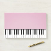 Post-it® Piano Keyboard Fun Pink Music Notes (Sur un bureau)