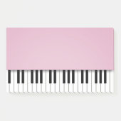 Post-it® Piano Keyboard Fun Pink Music Notes (Devant)