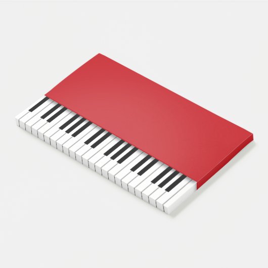Post-it® Piano Keyboard Fun Red Music (Incliné)