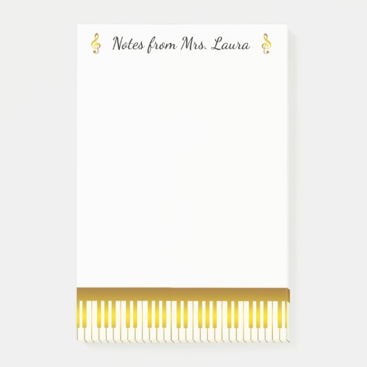 Post-it® Piano Keyboard instrument de musique Gold pour pia (Devant)