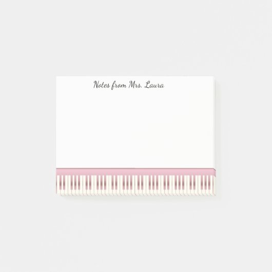Post-it® Piano rose Gold Musique clavier pour Pianiste (Devant)