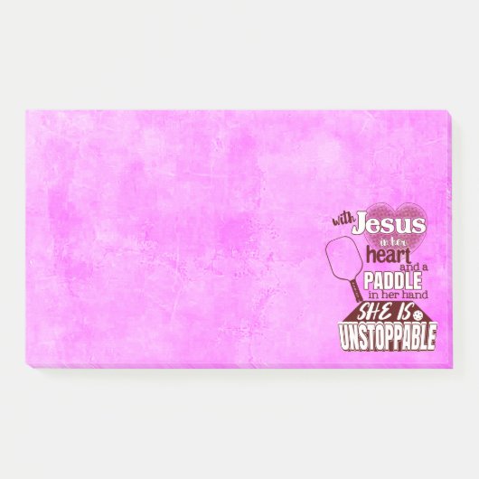 Post-it® Pickleball féminin Paddle and Jesus (Devant)