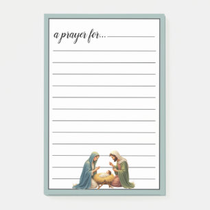 Post-it® Pièce de prière de la crèche de Noël