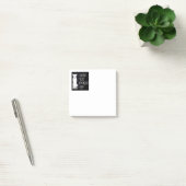 Post-it® Pièce d'échecs de chat blanc avec texte (Bureau)