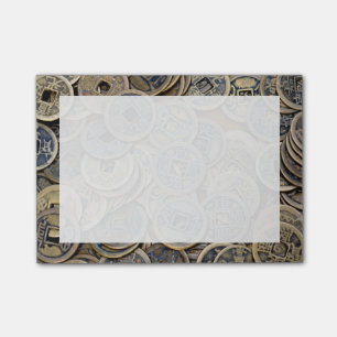 Post-it® Pièces chinoises de richesse chance Feng Shui
