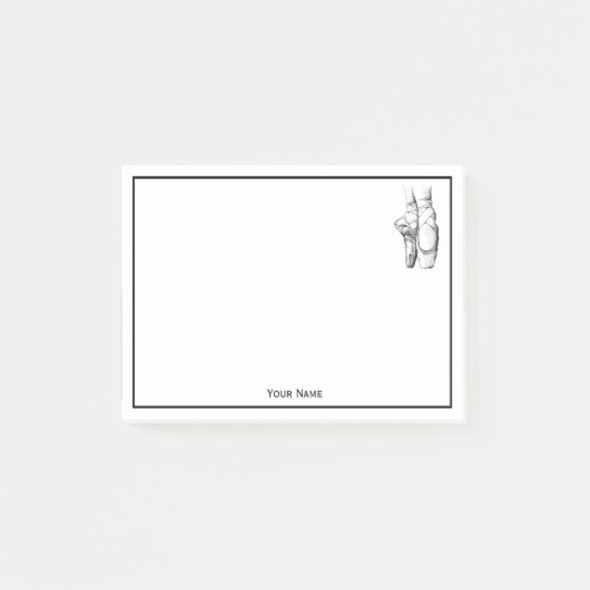 Post-it® Pieds de Ballerina à la pointe #1 (Devant)