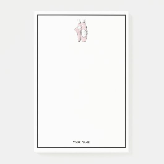 Post-it® Pieds de Ballerine sur Pointe #1 Rose Clair (Devant)