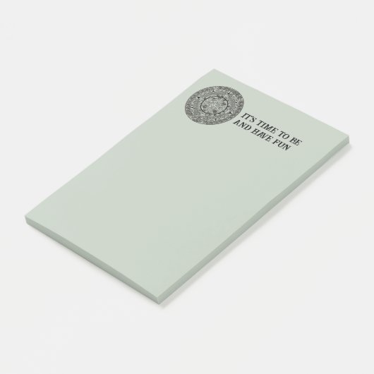 Post-it® Pierre de soleil aztèque mexicaine Calendrier maya (Incliné)