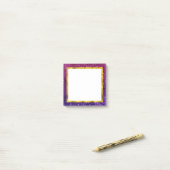 Post-it® Pierres à Parties scintillant rose et violet (Sur un bureau)
