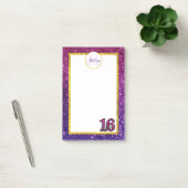 Post-it® Pierres à Parties scintillant rose et violet Monog (Bureau)