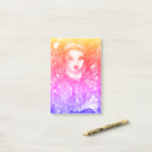Post-it® PIERROT AVEC CAT / Mardi Gras Masquerade Party (Sur un bureau)