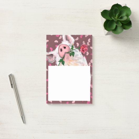 Post-it® Pig de Gentleman - Romantique - Drôle - (Bureau)