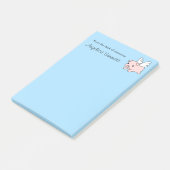 Post-it® Pig volant - Piglet avec ailes (Incliné)
