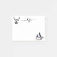 Pigeon Aquarelle Monogramme Personnalisé