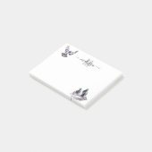 Post-it® Pigeon Aquarelle Monogramme Personnalisé (Incliné)