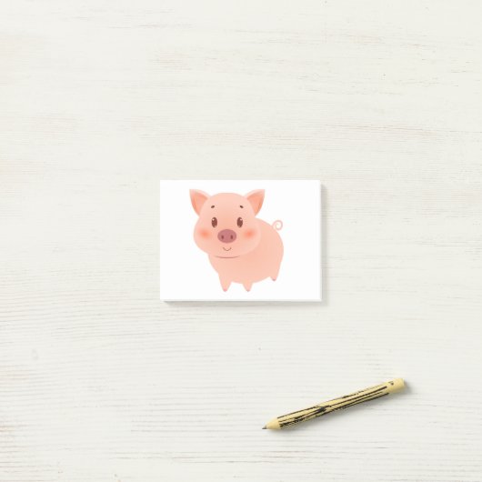 Post-it® Piggy Cute (Sur un bureau)