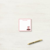 Post-it® Piglette Mignonne Jouant Dans La Boue (Sur un bureau)