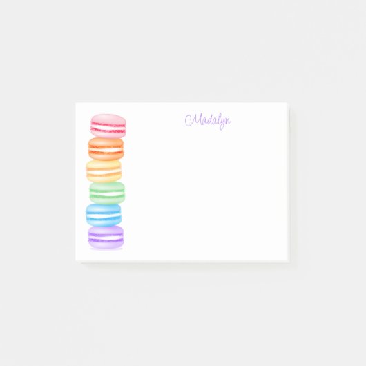 Post-it® pile de macarons arc-en-ciel personnalisés (Devant)