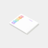 Post-it® pile de macarons arc-en-ciel personnalisés (Incliné)