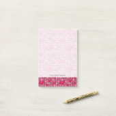Post-it® Pile Rose aux Coeurs (Sur un bureau)