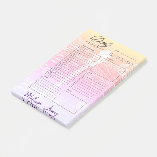 Post-it® Pilote de libellule Pastel dégradé personnalisateu (Incliné)