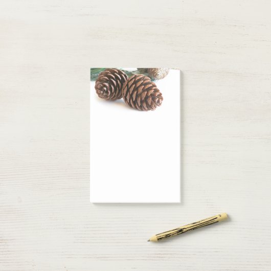 Post-it® Pine branch and cones (Sur un bureau)