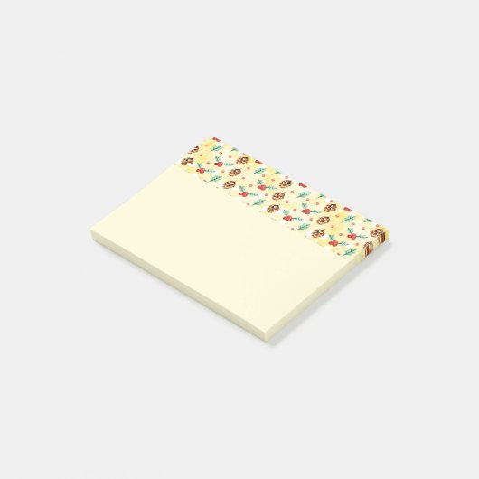 Post-it® Pine Cones et Motif de Noël Holly (Incliné)