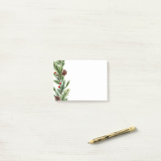 Post-it® Pine Garland Post-it-Notes (Sur un bureau)