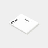 Post-it® Pingouin blanc noir personnalisé (Incliné)