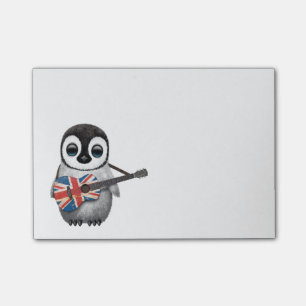 Post-it® Pingouin de bébé jouant la guitare britannique d
