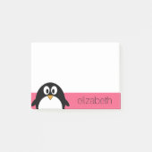 Post-it® Pingouin de dessin mignon Illustration rose chaud  (Devant)