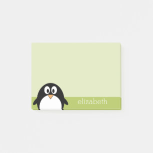Post-it® Pingouin en caricature mignonne - Vert citron vert