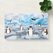 Post-it® pingouins mignons dans la glace de l'Antarctique (Bureau)