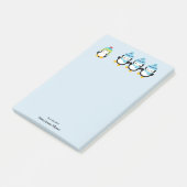 Post-it® Pingouins personnalisés habillés pour l'hiver (Incliné)