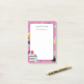 Post-it® Pink Back To School Une note de l'enseignant Cute (Sur un bureau)