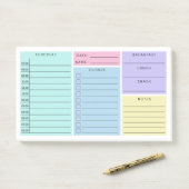 Post-it® Pink Blue Purple Daily Home Calendrier de l'école (Sur un bureau)
