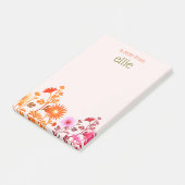 Post-it® Pink Boho Pays Bloc-notes floral (Incliné)