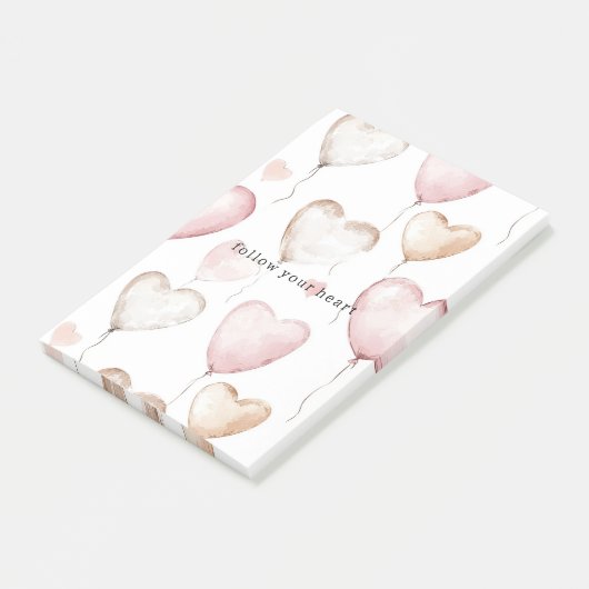 Post-it® Pink Cream Hearts (Incliné)