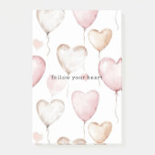 Post-it® Pink Cream Hearts (Devant)
