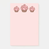 Post-it® Pink Cupcake Kitchen School Post It Notes Cadeau (Devant)
