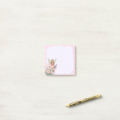 Post-it® Pink Fairy Memo Pad – Enchanting Note (Sur un bureau)